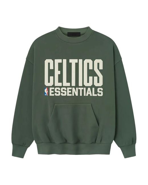 Fear Of God Green Shamrock Graphic Crew Neck for men
