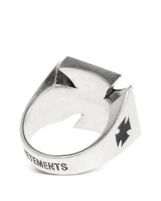 Vetements White Chevalière Cross