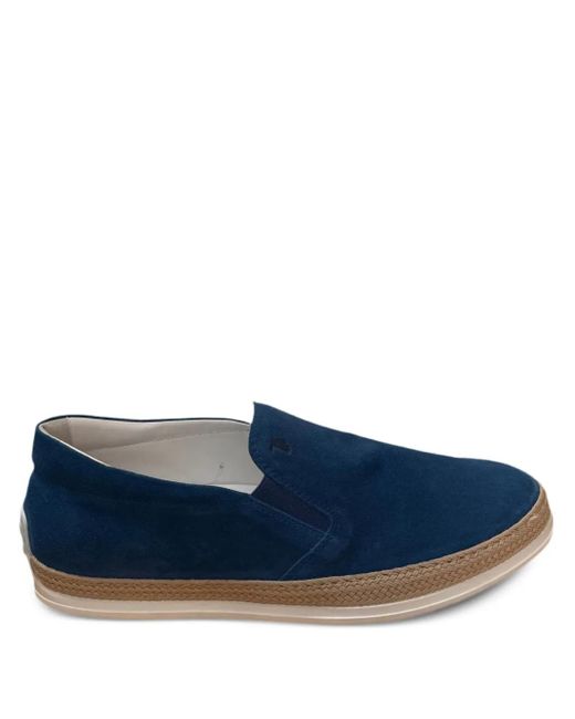 Espadrilles En Daim Tod's pour homme en coloris Blue