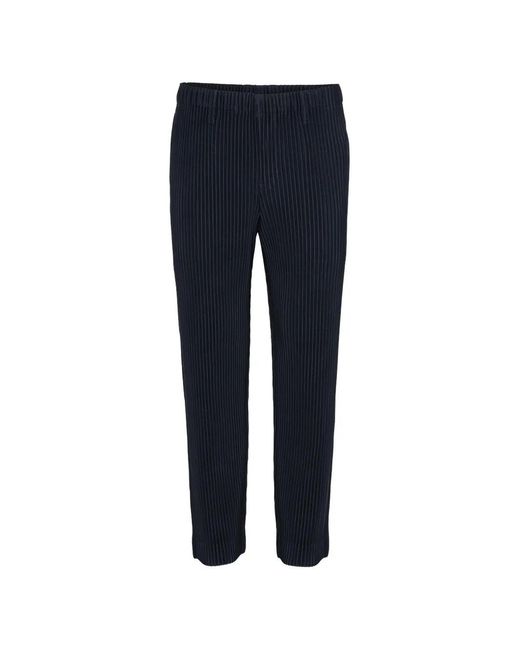 Homme Plissé Issey Miyake Blue Pleated Trousers for men