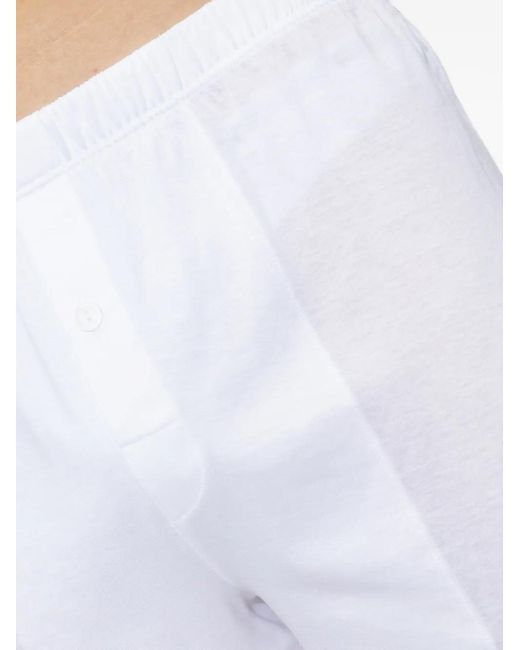 Hanro White Button-Fly Boxer Shorts for men