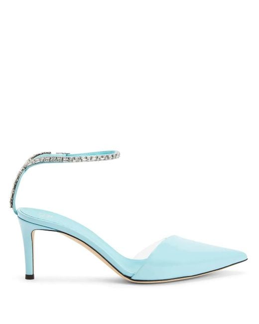 Giuseppe Zanotti Blue Xenya Crystal Pumps