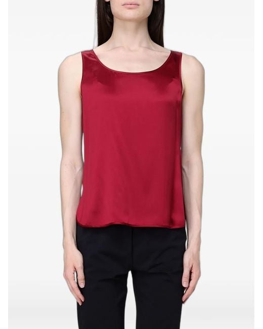 Top Sin Mangas Max Mara de color Red
