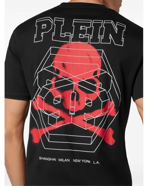 Philipp Plein Katoenen T-shirt Met Print in het Black voor heren