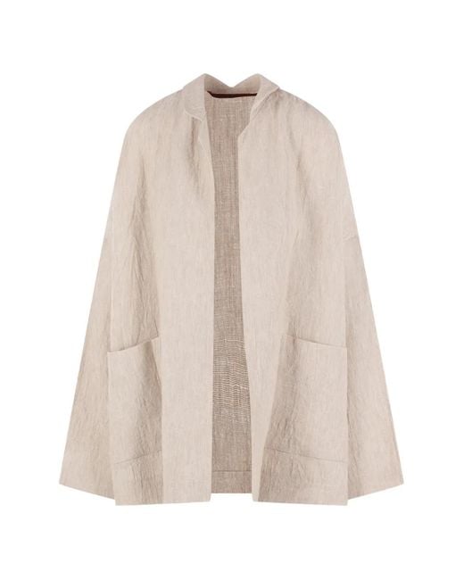 Daniela Gregis Natural Patch-Pocket Linen Jacket