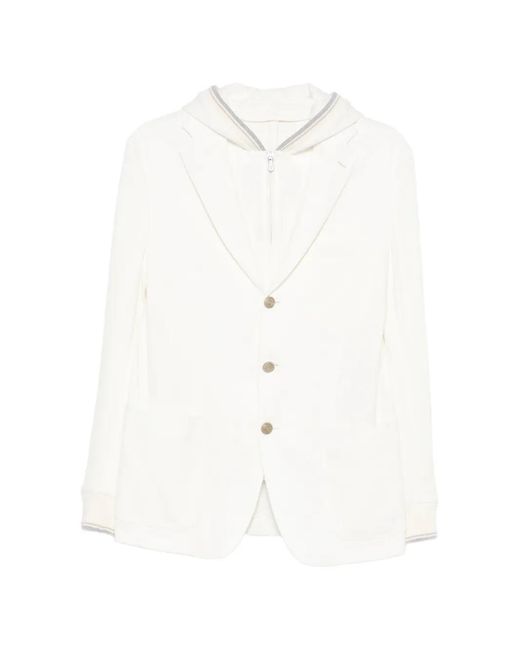 Eleventy White Cotton Jacket for men