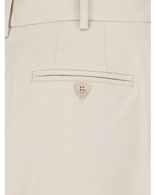 Frankie Shop White Nostrand Pleated Cotton-Chino Trousers