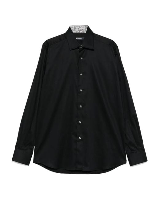 Karl Lagerfeld Black Cotton-Blend Shirt for men