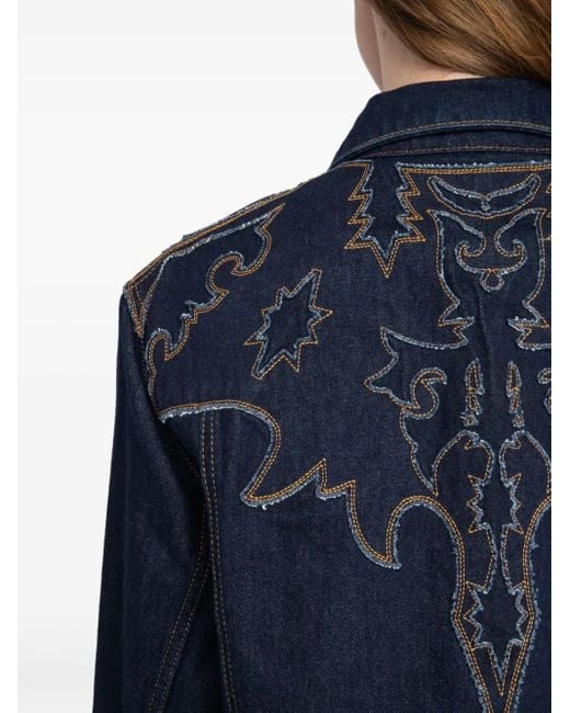 Zadig & Voltaire Blue Bases Western Denim Jacket