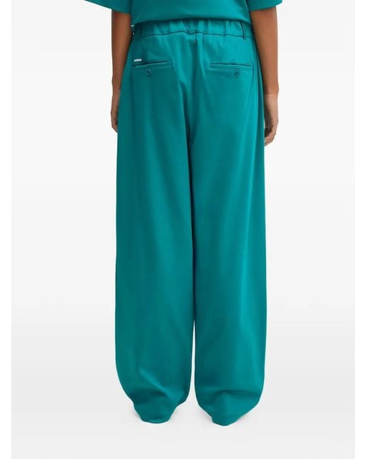 PANGAIA Green Pleated Trousers