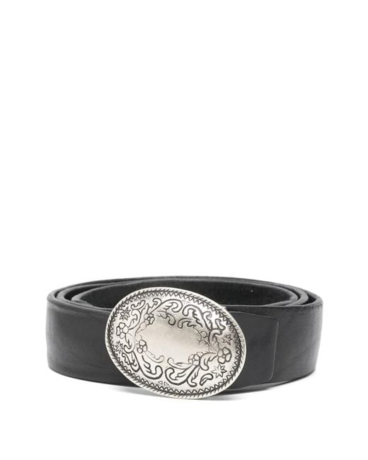 Eraldo Gray Oval-Buckle Belt for men