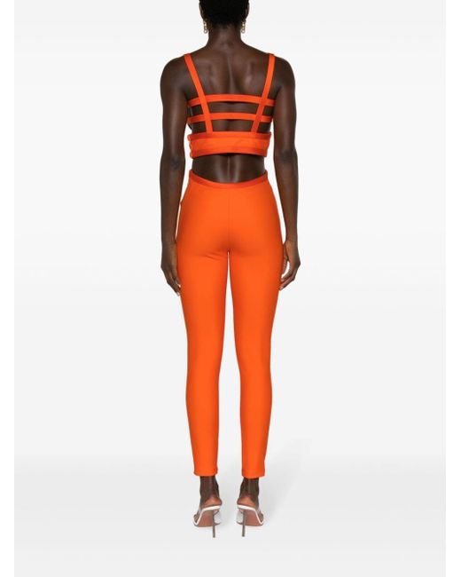 Versace Uitgesneden Jumpsuit in het Orange