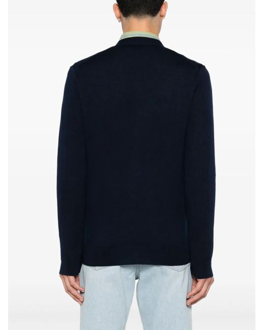 Polo Ralph Lauren Blue Tonal Logo Cardigan for men