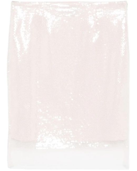 ROTATE BIRGER CHRISTENSEN Pink Sequinned Mini Skirt