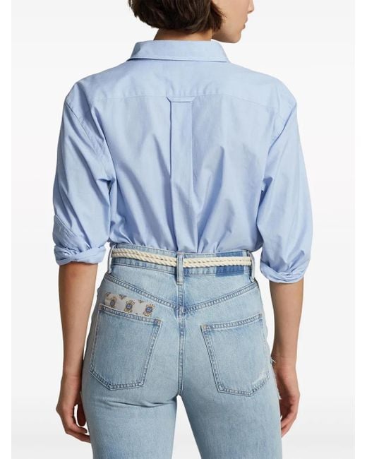 Polo Ralph Lauren Blue Polo Pony Cotton Shirt
