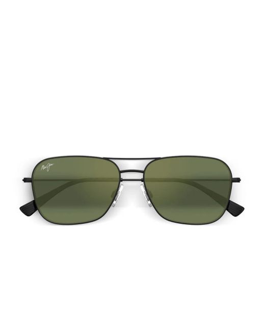 Maui Jim Green Na'Auao Pilot-Frame Sunglasses