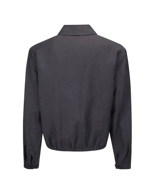 Lemaire Blue Zip-Up Blouson Jacket for men