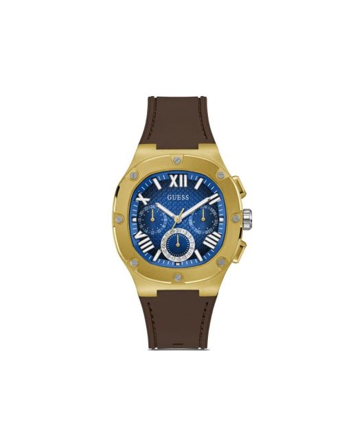 Montre chronographe 42 mm en acier inoxydable Guess USA pour homme en coloris Blue