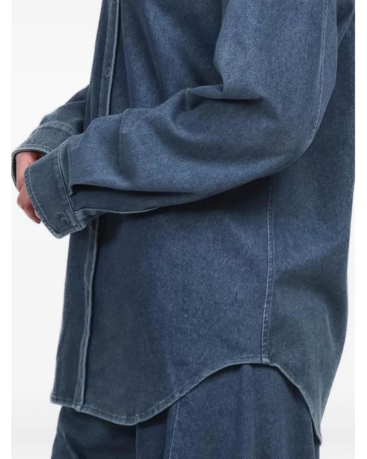 Tibi Blue Collared Denim Shirt