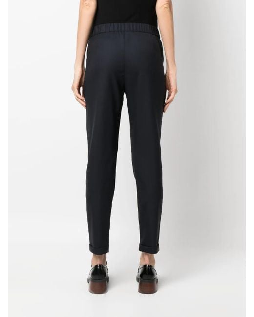 Fabiana Filippi Blue Drawstring-Waist Tapered Trousers