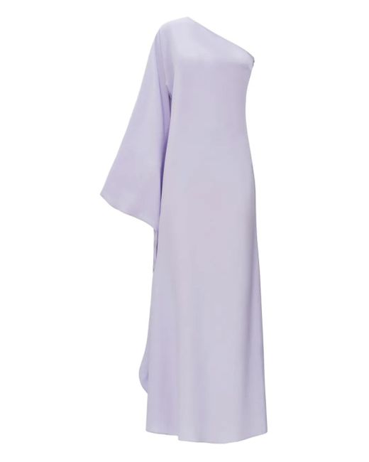 ‎Taller Marmo Purple One-Shoulder Draped Maxi Dress