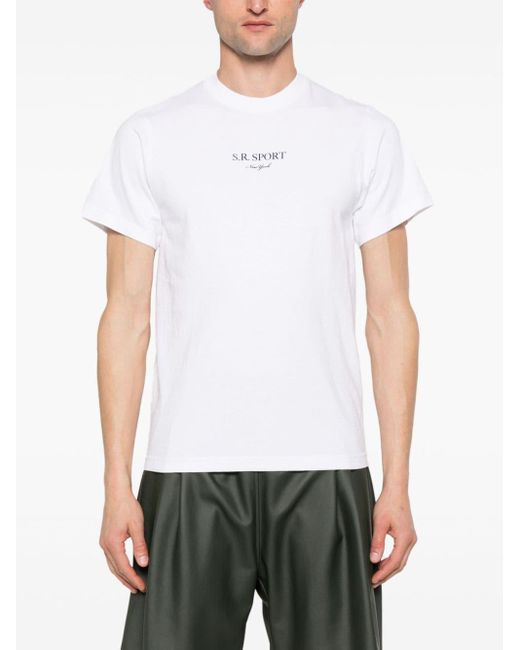 Sporty & Rich White Wimbledon Cotton T-shirt