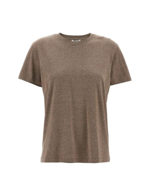 Auralee Gray Crew-Neck T-Shirt