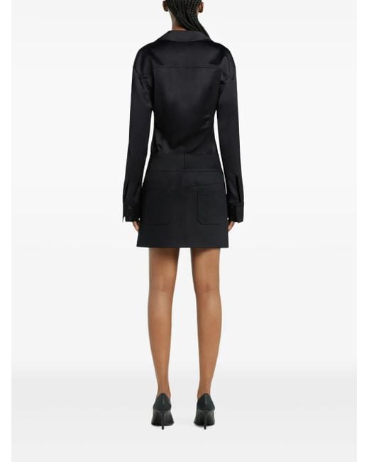 Courreges Blue Satin Shirt
