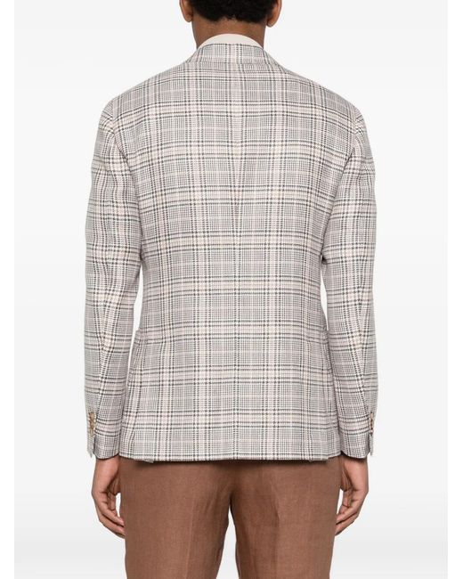 Chaqueta A Cuadros Con Botones Lardini de hombre de color White