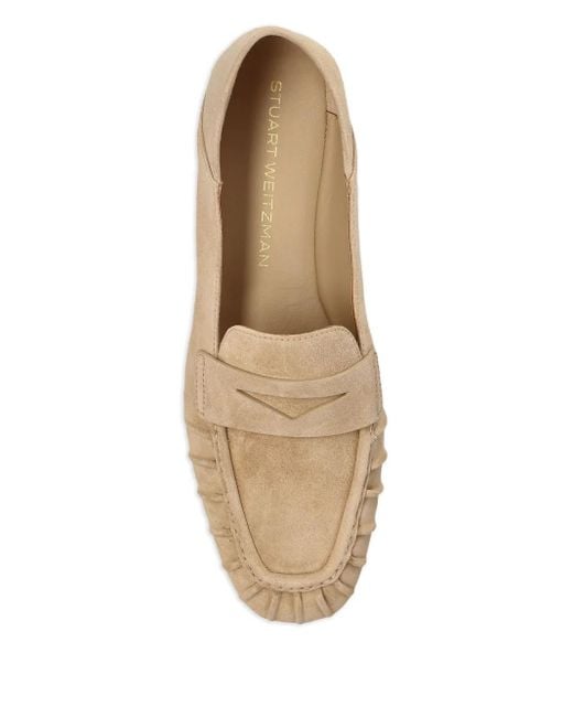 Stuart Weitzman Brown Brooks Suede Loafers