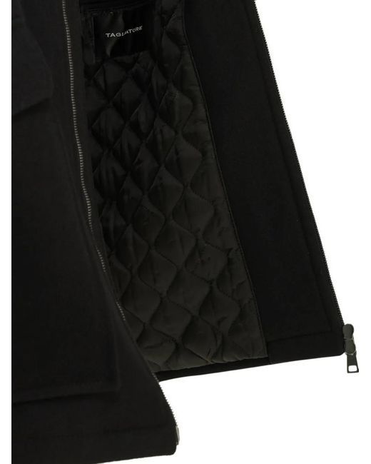 Tagliatore Black Adams Zip-Up Patch-Pocket Jacket for men