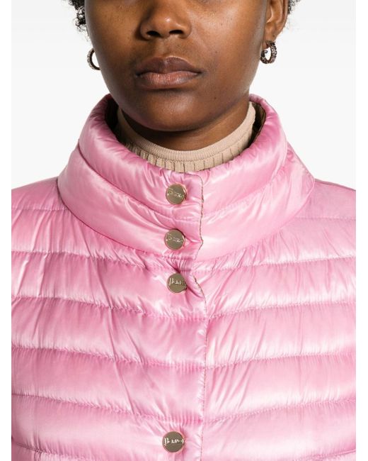 Herno Pink A-line Reversible Down Jacket
