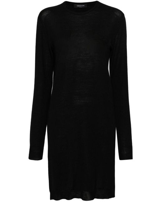 Fabiana Filippi Black Knitted Wool Dress