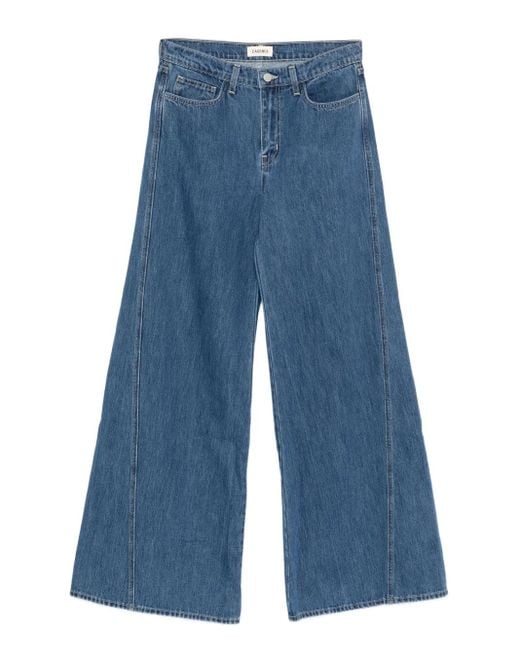L'Agence Denim Jeans Met Stikseldetail in het Blue