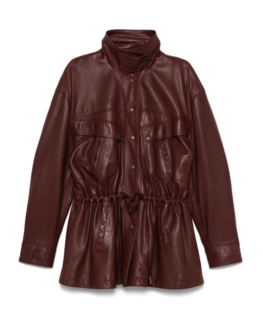 Chloé Brown Leather Safari Jacket