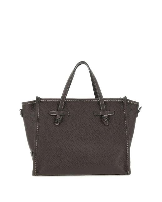 MARCELLA CLUB Brown Leather Tote Bag