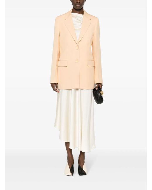 Jil Sander Natural Blazer À Simple Boutonnage