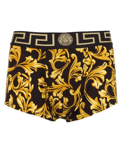 Versace 'barocco' Boxer Shorts in Black for Men | Lyst