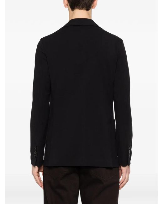 Circolo 1901 Black Welt-Pocket Two-Button Blazer for men