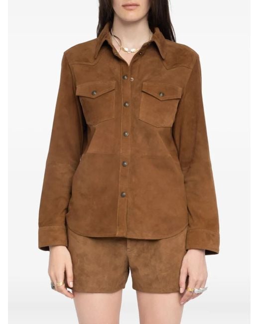Giacca-Camicia di Zadig & Voltaire in Brown