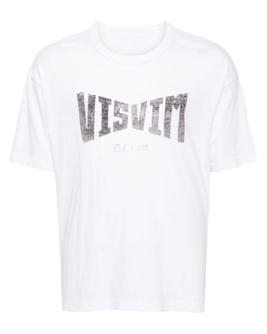 Camiseta con logo estampado Visvim de hombre de color White