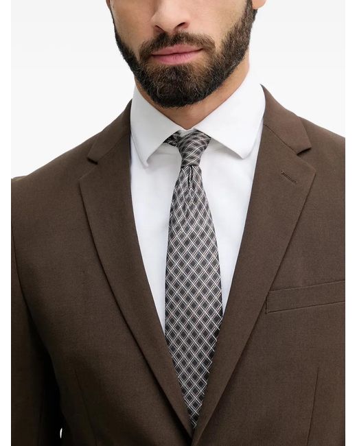 Lindbergh Brown Button Flap Suit for men