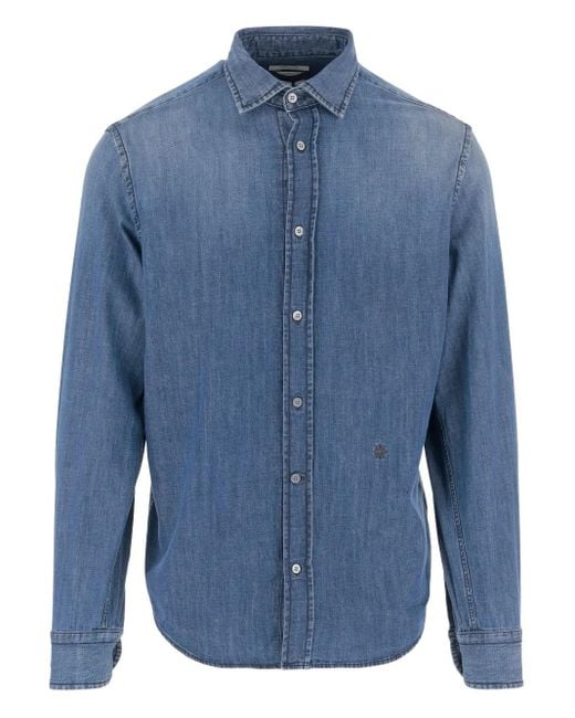 Jacob Cohen Denim Overhemd Met Knoopsluiting in het Blue voor heren