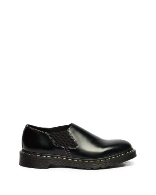 Dr. Martens Black Louis Stitch Slip-On Loafers for men