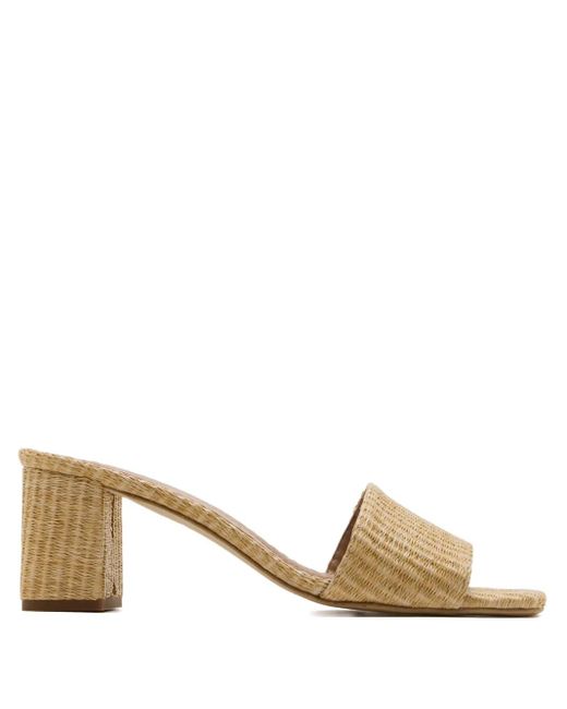Andrea Gomez Natural 50Mm Claudia Heeled Mules