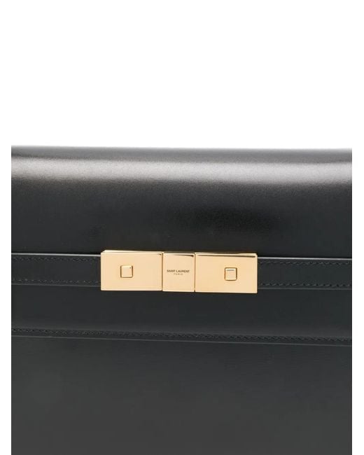 Saint Laurent Black Manhattan Leather Crossbody Bag