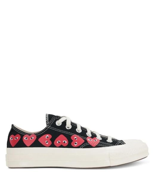 COMME DES GARÇONS PLAY White X Converse Chuck 70 Heart-Print Canvas Sneakers