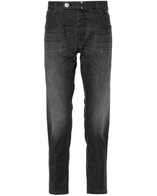 Incotex Gray Low-rise Slim-fit Jeans for men