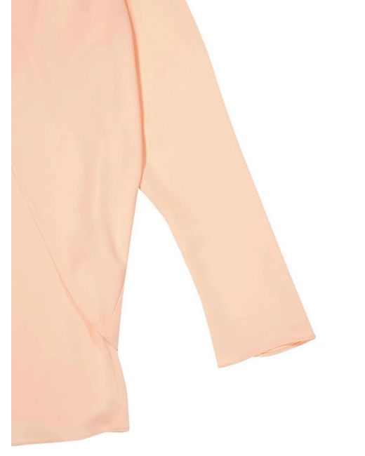 Rabanne White Satin Long-Sleeves Blouse