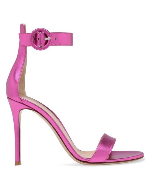 Gianvito Rossi Pink 105Mm Portofino Sandals